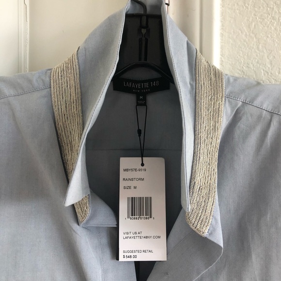 Lafayette 148 NY Collared Shirt - Picture 4 of 7